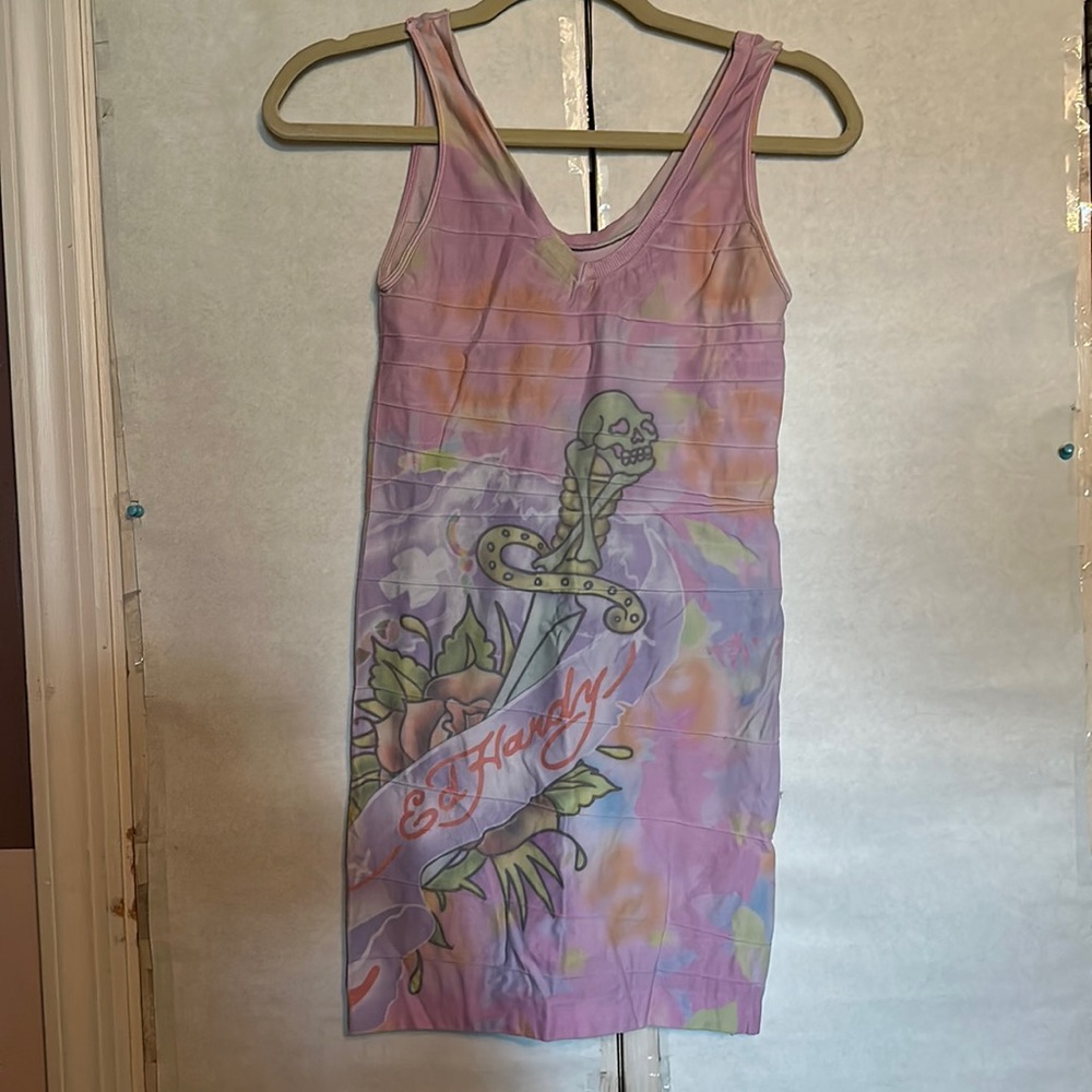 Vintage Ed Hardy bodycon dress
